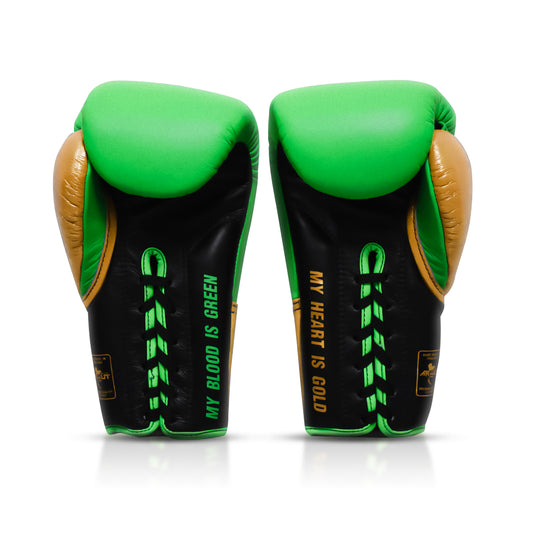 Arwut X WBC Muay Thai Lace-Up Gloves BG3 Limited Edition Green Blood