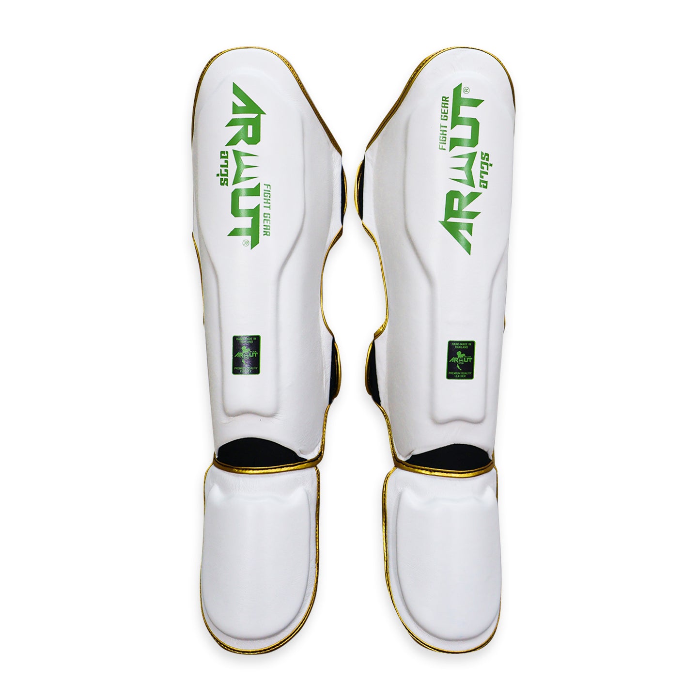Arwut X WBC Muay Thai Shin Guards SG3 Limited Edition White True Grit
