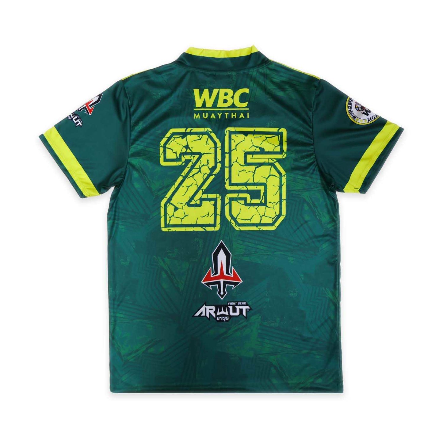 Arwut X WBC Muay Thai Amazing Muay Thai 25 Verona Edition Soccer T-Shirt Green Flame