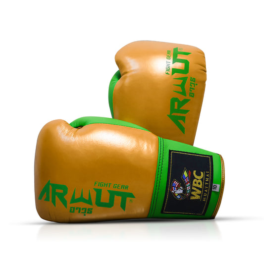 Arwut X WBC Muay Thai Lace-Up Gloves BG3 Limited Edition Golden Heart
