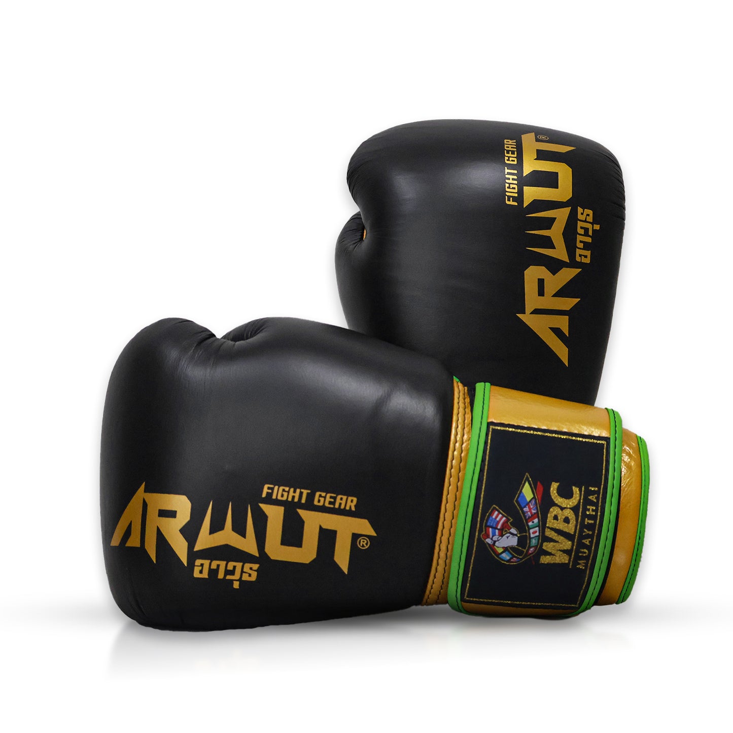Arwut X WBC Muay Thai Boxing Gloves BG5 Limited Edition Black Courage