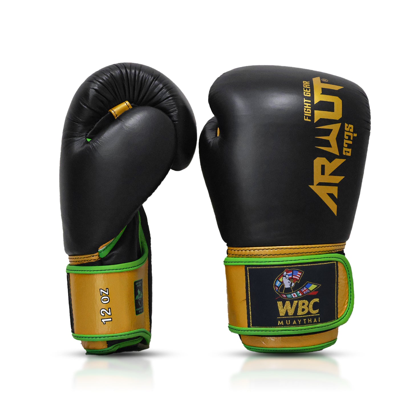 Arwut X WBC Muay Thai Boxing Gloves BG5 Limited Edition Black Courage