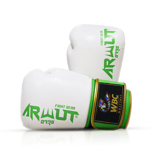 Arwut X WBC Muay Thai Boxing Gloves BG5 Limited Edition White True Grit