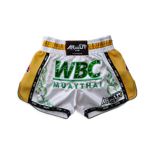 Arwut X WBC Muay Thai Shorts BS3 Limited Edition White True Grit