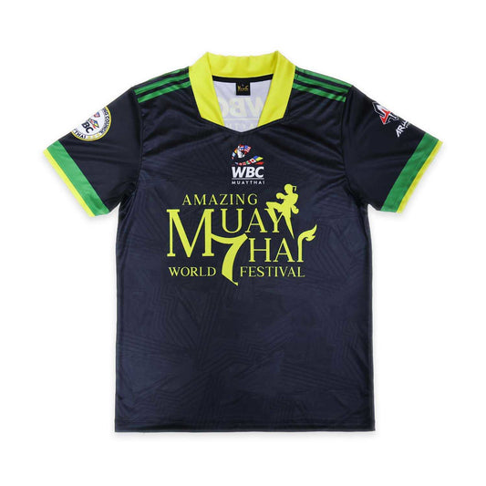Arwut X WBC Muay Thai Amazing Muay Thai 25 Verona Edition Soccer T-Shirt Black Flame